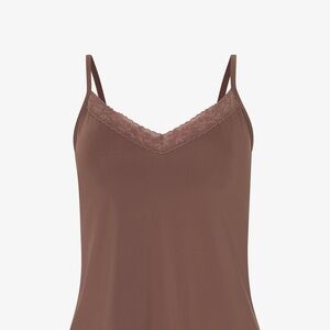 Vintage Silk Cotton Blend Camisole with lace trimming